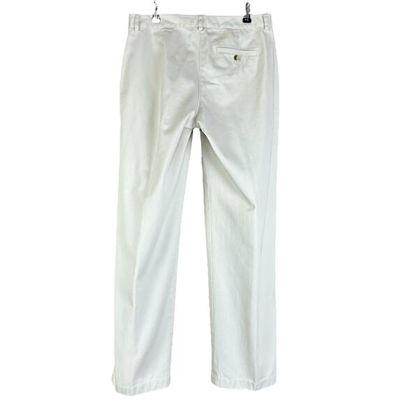 L.L.Bean Favorite Fit Pants Women Sze 4 Cream Flat Front Classic Straight Khaki - Picture 5 of 12